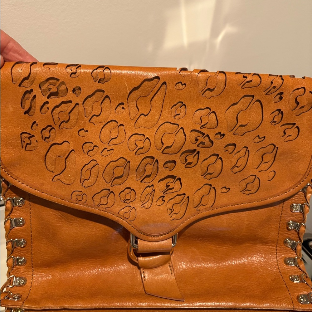 Rebecca Minkoff Tan Leather Cutout Clutch